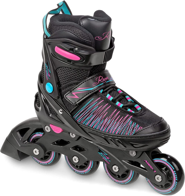 RAVEN 3in1 Inline Skates Triskates Rollschuhe Inliner für Kinder Erwachsene Mädchen Damen verstellba