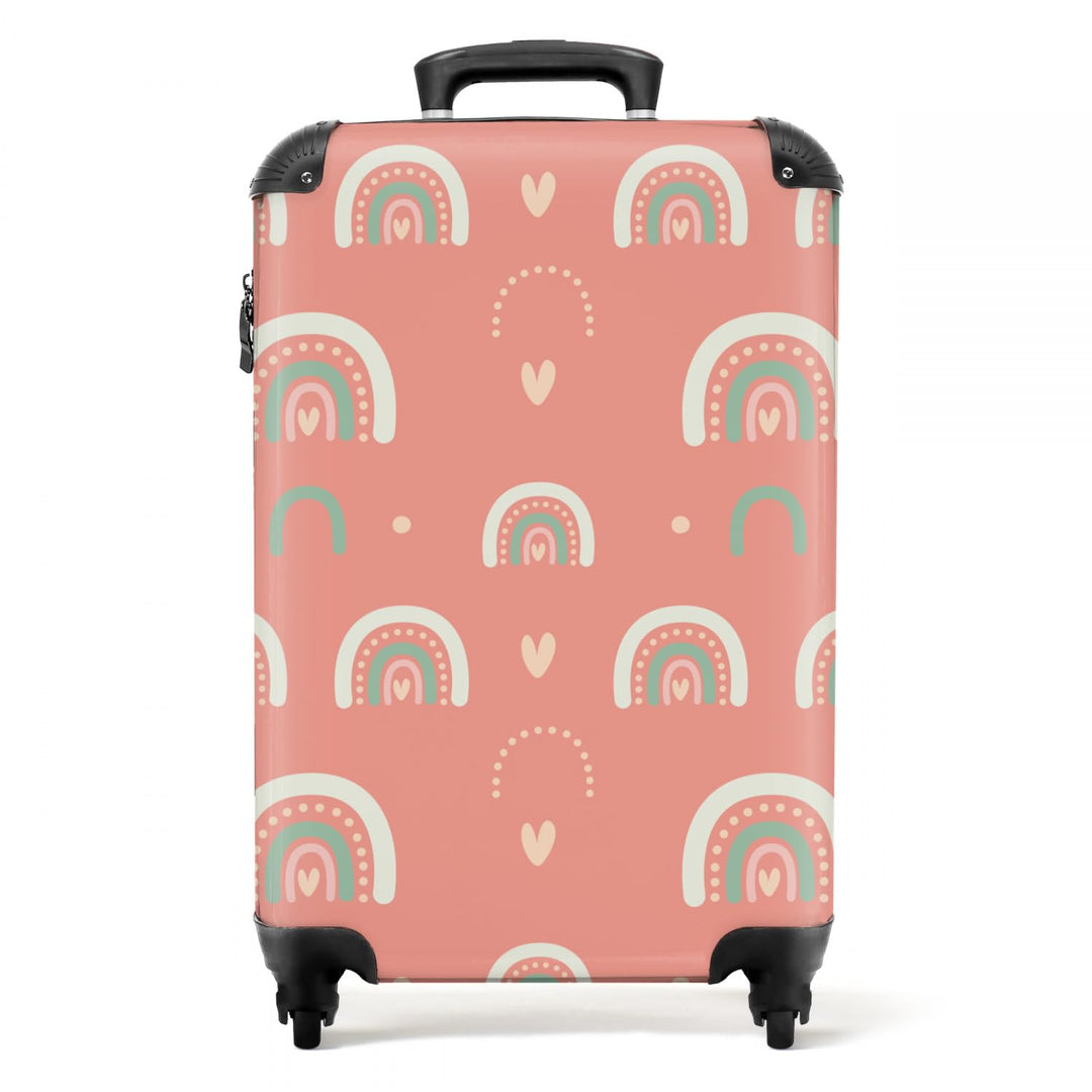 NoBoringSuitcases.com® Reisekoffer Kinder Mädchen Handgepäck Koffer Klein Hartschalenkoffer Rosa - R