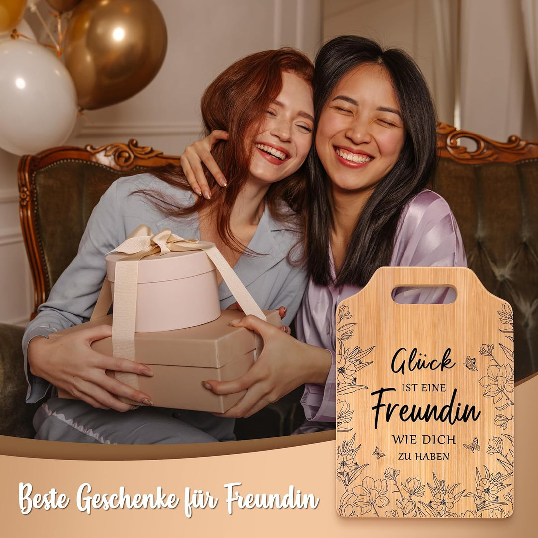 JOYVADO Beste Freundin Geschenke, Geschenke für Freundin, Bambus Schneidebrett Weihnachtsgeschenke f