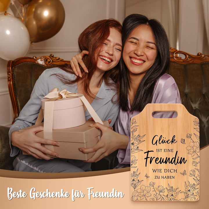 JOYVADO Beste Freundin Geschenke, Geschenke für Freundin, Bambus Schneidebrett Weihnachtsgeschenke f