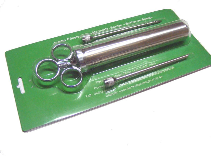 Eigenmarke Jumbo - Pökelspritze - Marinadespritze - Lakespritze - Bratenspritze - Barbecue-Spritze a