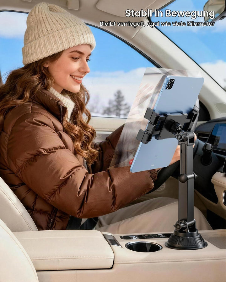 OHLPRO Getränkehalter Tablet Halterung für Auto, iPad Halterung Kompatibel mit 5-17" iPads, Samsung