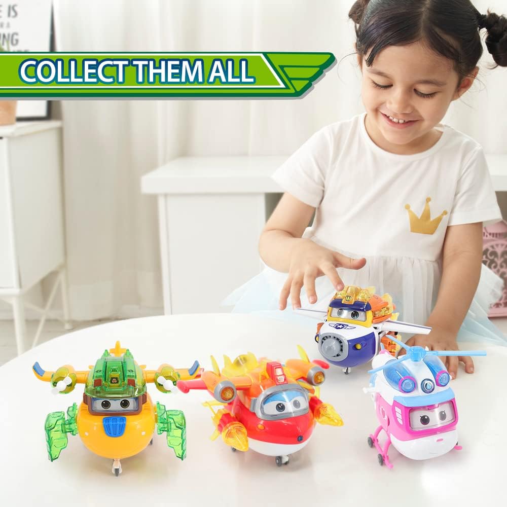 Super Wings Dizzy Deluxe Transforming, 2 Modi Roboter Deformation Flugzeug Action-Figuren Anime-Spie