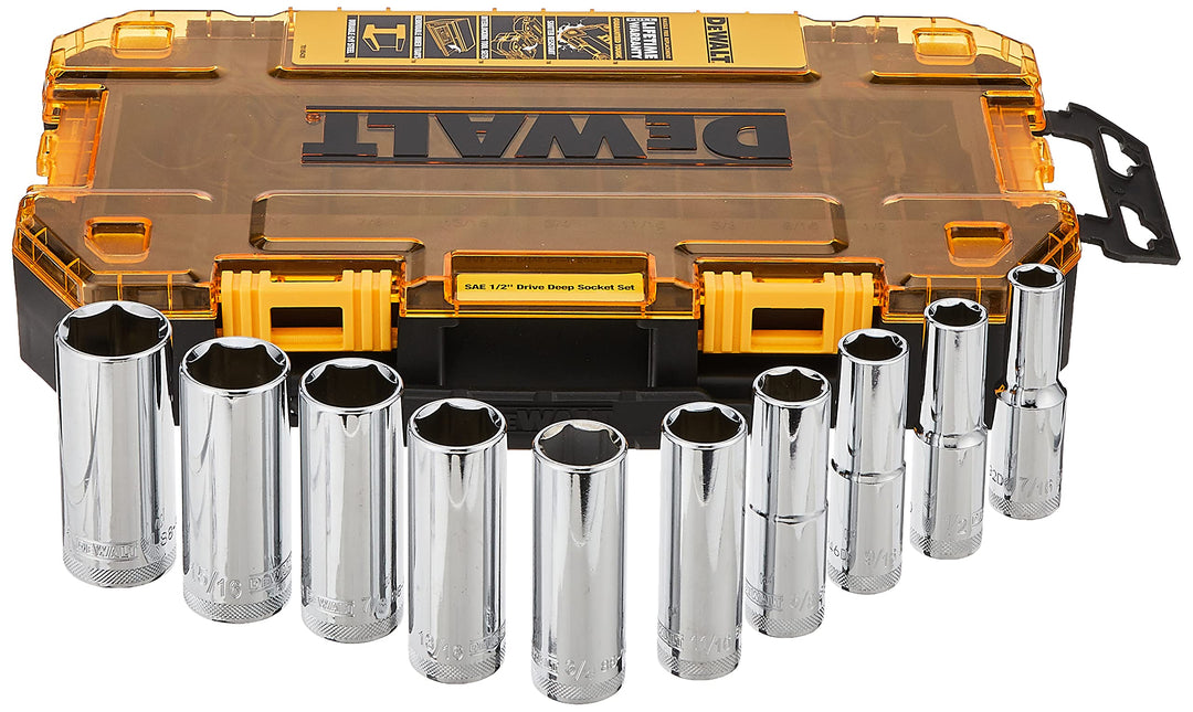 DEWALT Steckschlüsselsatz, SAE, 1/2 Zoll Antrieb, 10-teilig (DWMT73814) SAE Steckschlüsselsatz, SAE