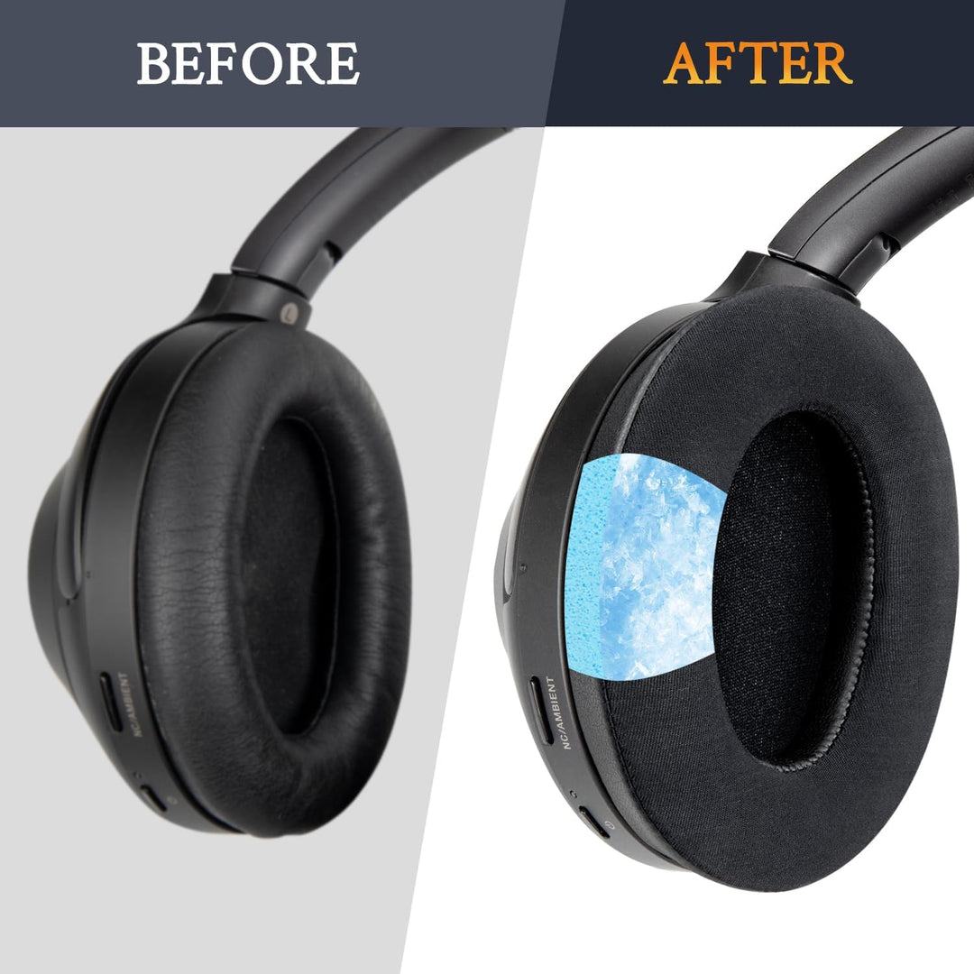 SOULWIT Kühlgel Ersatzpolster Ersatz Ohrpolster für Sony WH-1000XM3 (WH1000XM3) Over-Ear-Kopfhörer,
