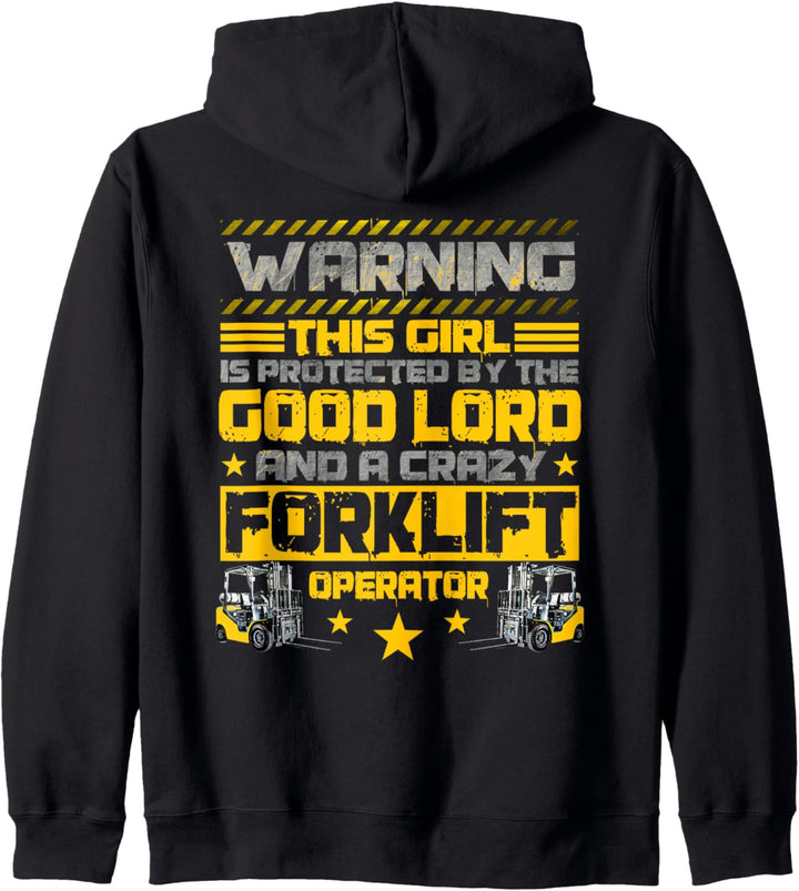 Forklift Operator Wife Design On Back Of Clothing Kapuzenjacke
