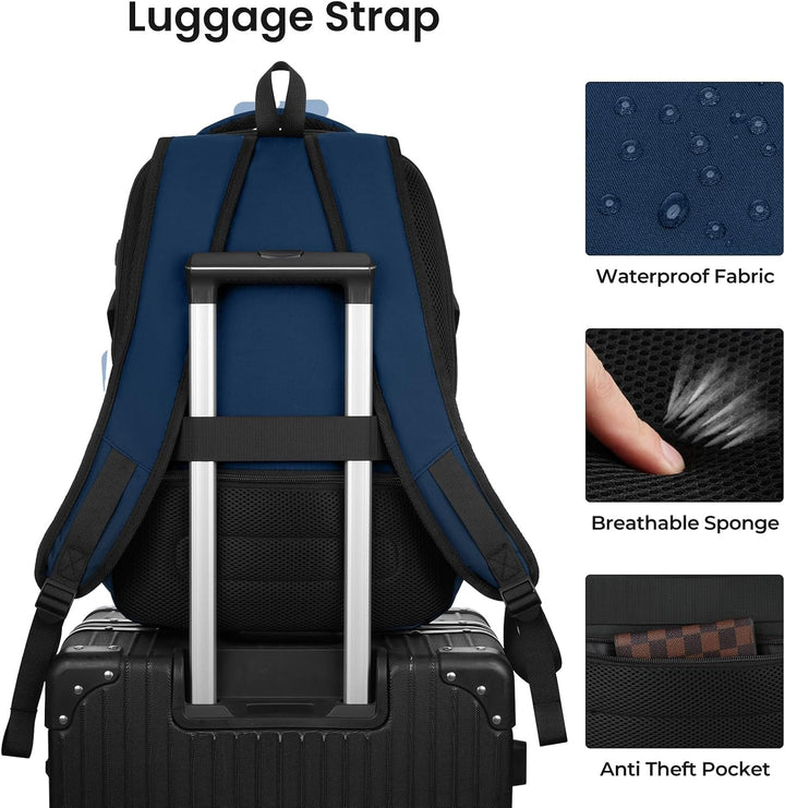 YAMTION Rucksack Herren, Schulrucksack, Laptop Backpack, 17,3 Zoll Laptop Rucksack, Rucksack für Män