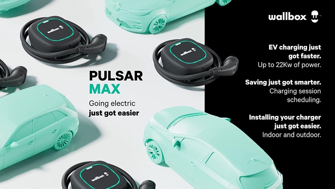 Wallbox Pulsar Max, Ladegerät für Elektrofahrzeuge (7.4kW, Tipo 1, Wi-Fi, Bluetooth, OCPP, Innen/Aus