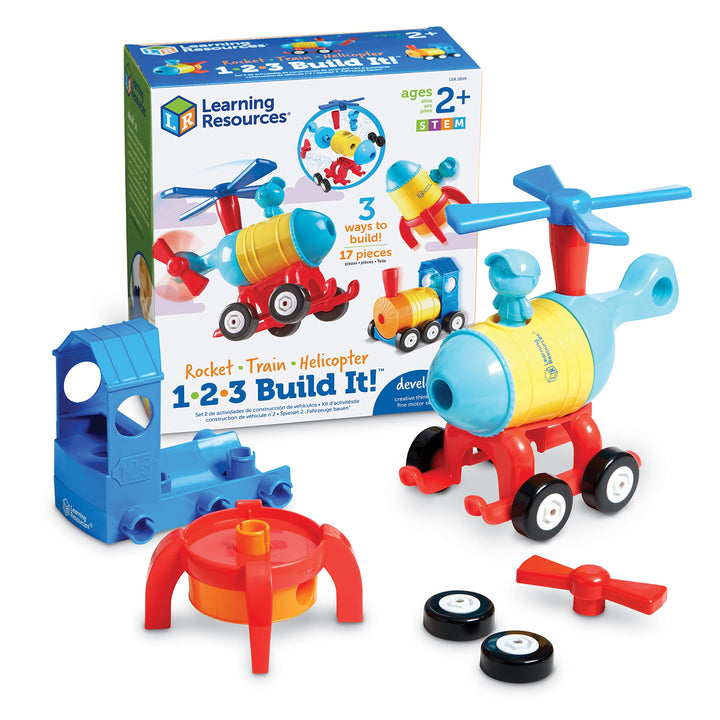 Learning Resources 1-2-3 Mach was draus! – Rakete, Zug, Hubschrauber, Rakete
