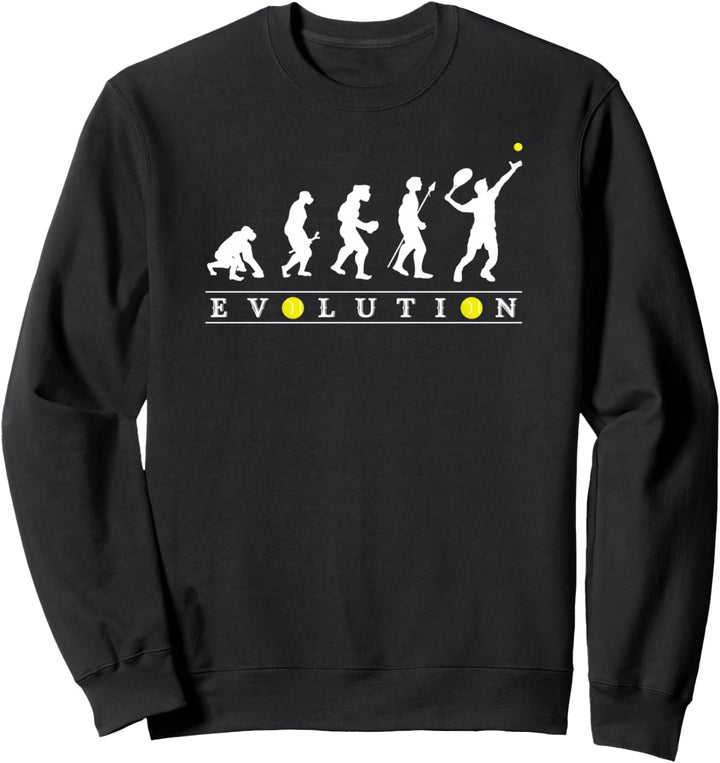 Evolution Tennis Funny Tennis für Damen und Herren Tennis-Fan Sweatshirt