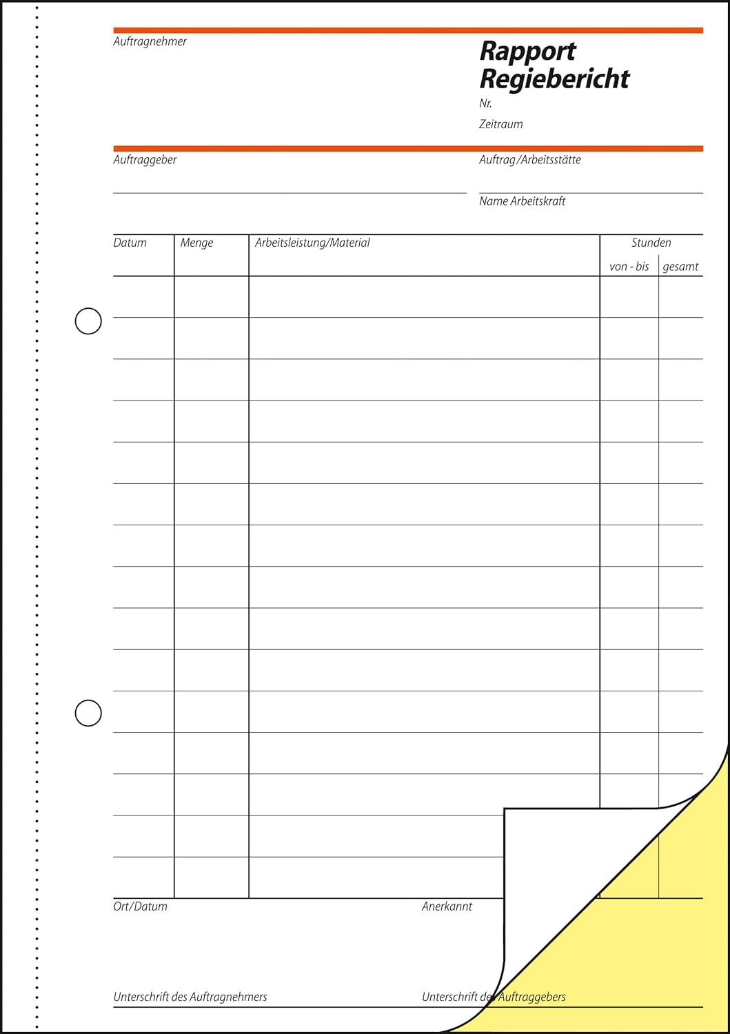 SIGEL SD027/5 Rapport / Regiebericht A5, 2x40 Blatt, selbstdurchschreibend, 5er Pack 5 Stück, 5 Stüc