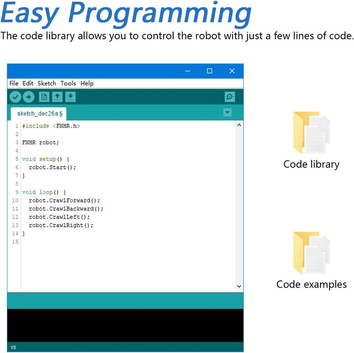 FREENOVE Hexapod Robot Kit (Compatible with Arduino IDE), App Remote Control, Walking Crawling Twist