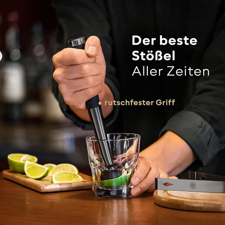 BarDeluxe® Boston Shaker Set 5-teilig, Barkeeper Set, Cocktail Mix Set - 750ml Cocktailshaker Boston