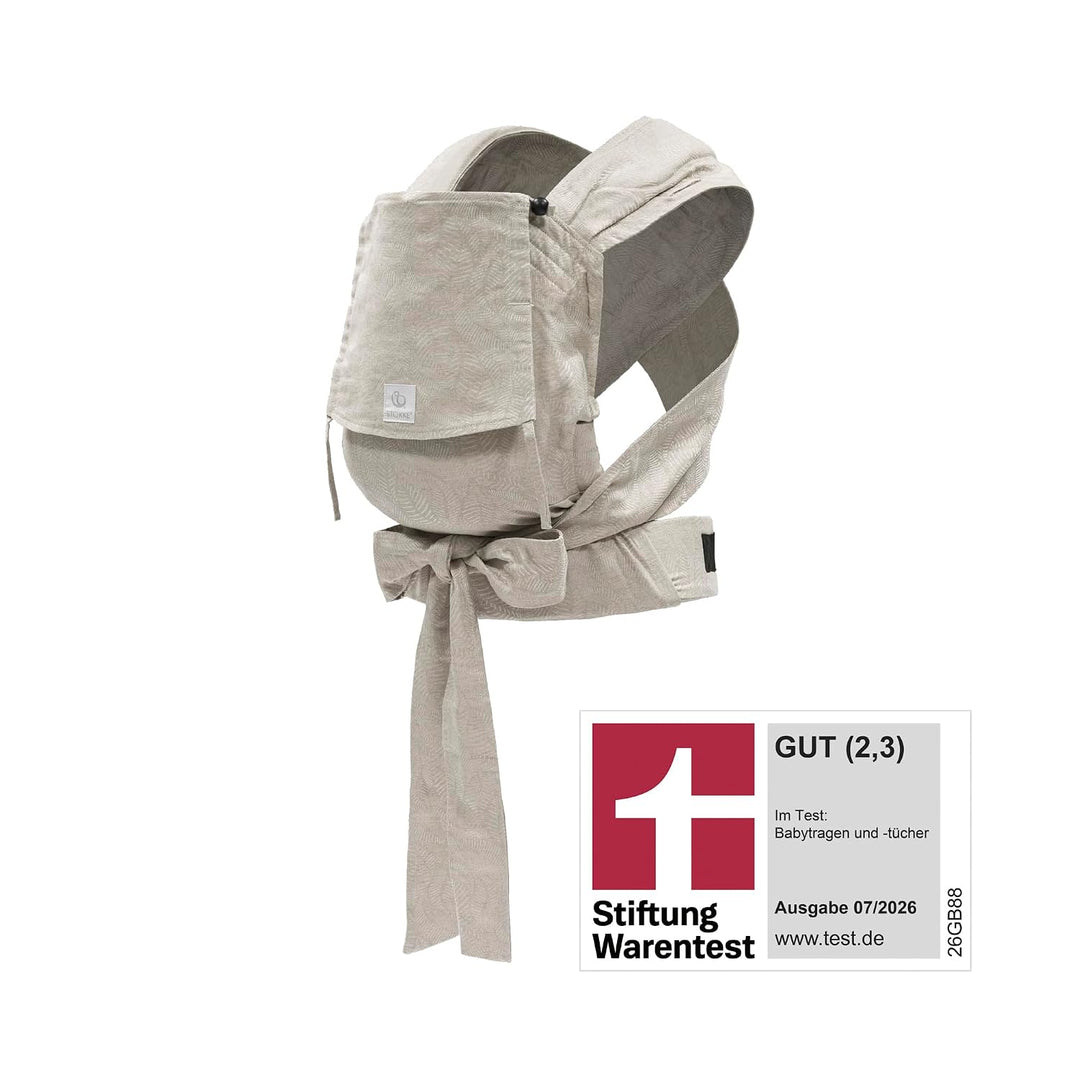 Stokke Limas Babytrage Floral Beige (OCS) - Half Buckle Babytrage für Neugeborenee - Drei Trageoptio