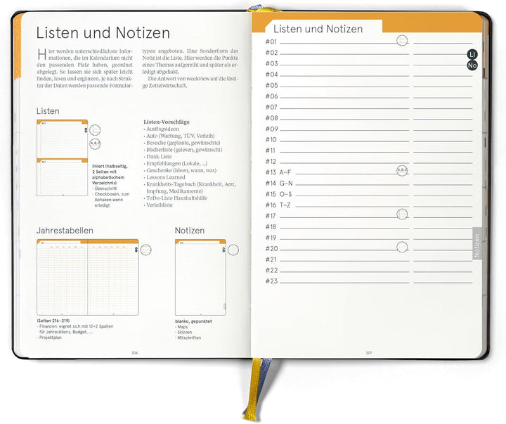 weekview compact extended midyear 25/26 A6+ Classic – Wochenplaner & Personal Organizer Apr 25–Sep 2