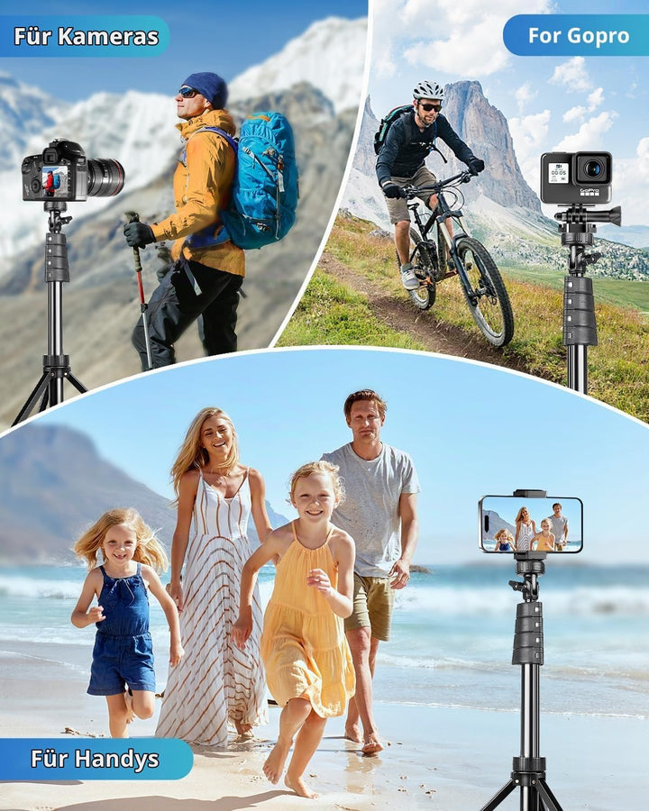UBeesize 183cm Handy Stativ Ständer, Selfie Handy stativ mit Bluetooth Fernbedienung, Ausziehbar Sta