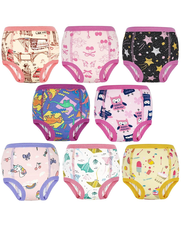FLYISH DIRECT Baby Trainerhosen Töpfchentraining, 8er Pack Töpfchen Trainingshose für Mädchen Jungen
