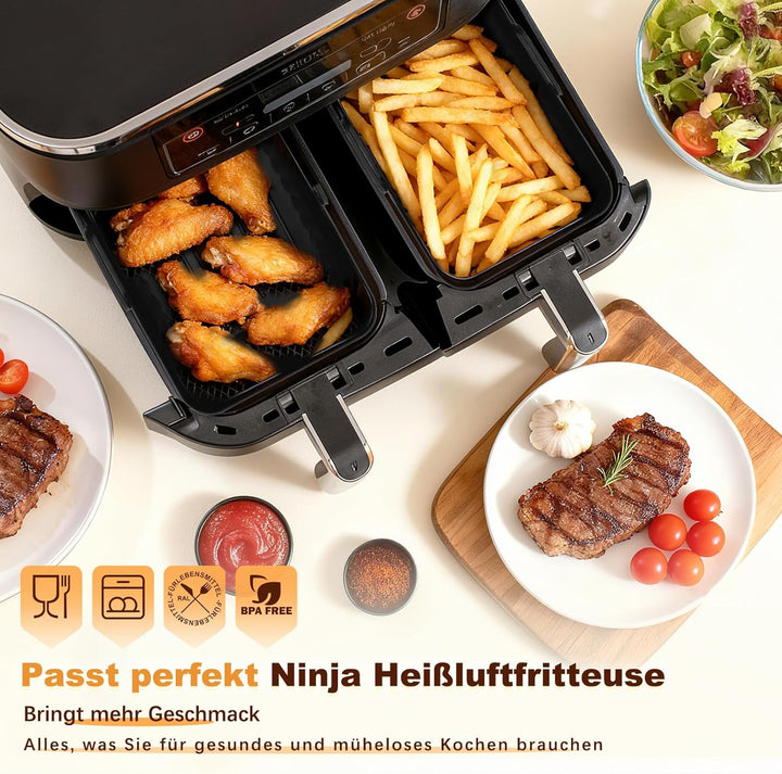 Heissluftfritteuse Zubehör - Airfryer Zubehör für Ninja Foodi AF400EU AF300EU 7,6L-9.5L Und anderen