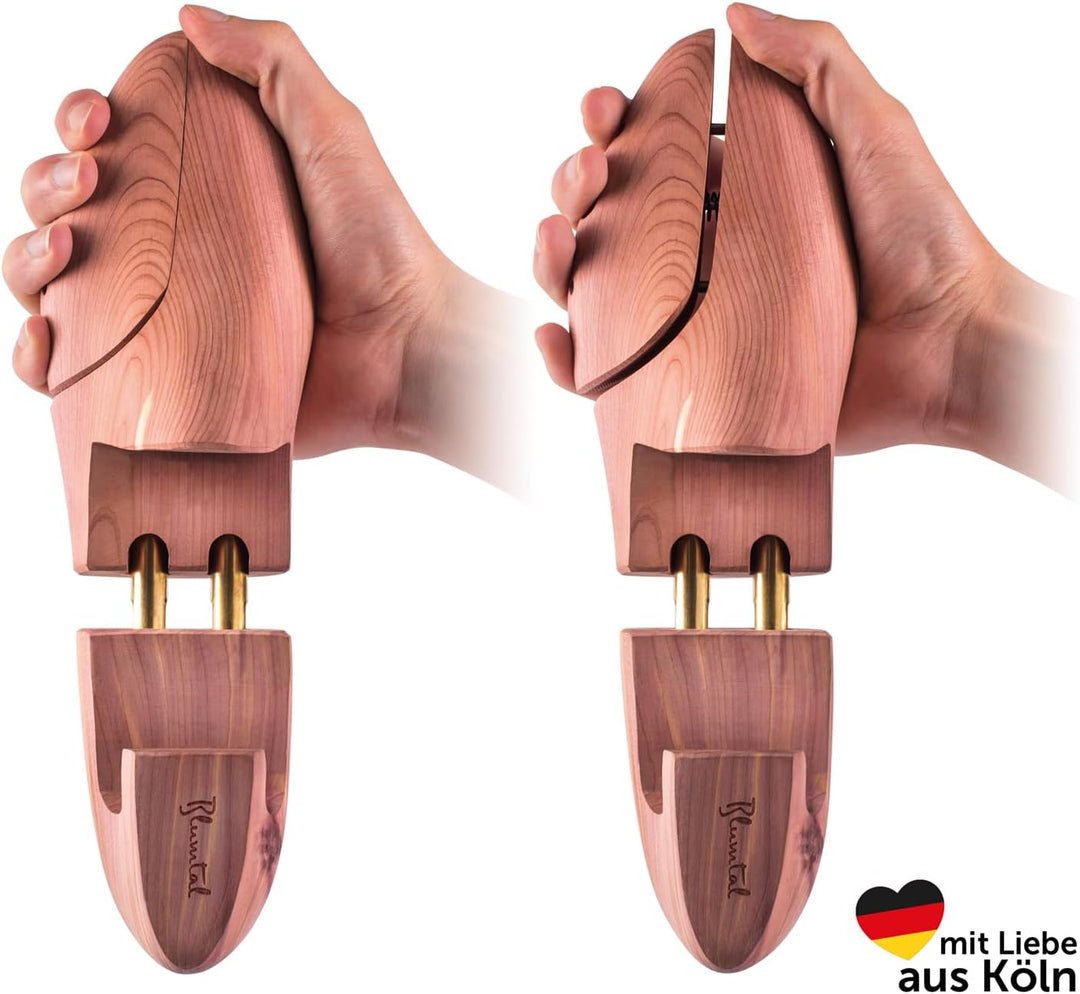 Blumtal TESTSIEGER Premium Schuhspanner Zedernholz - Schuhspanner Herren und Damen inkl. Schuhlöffel