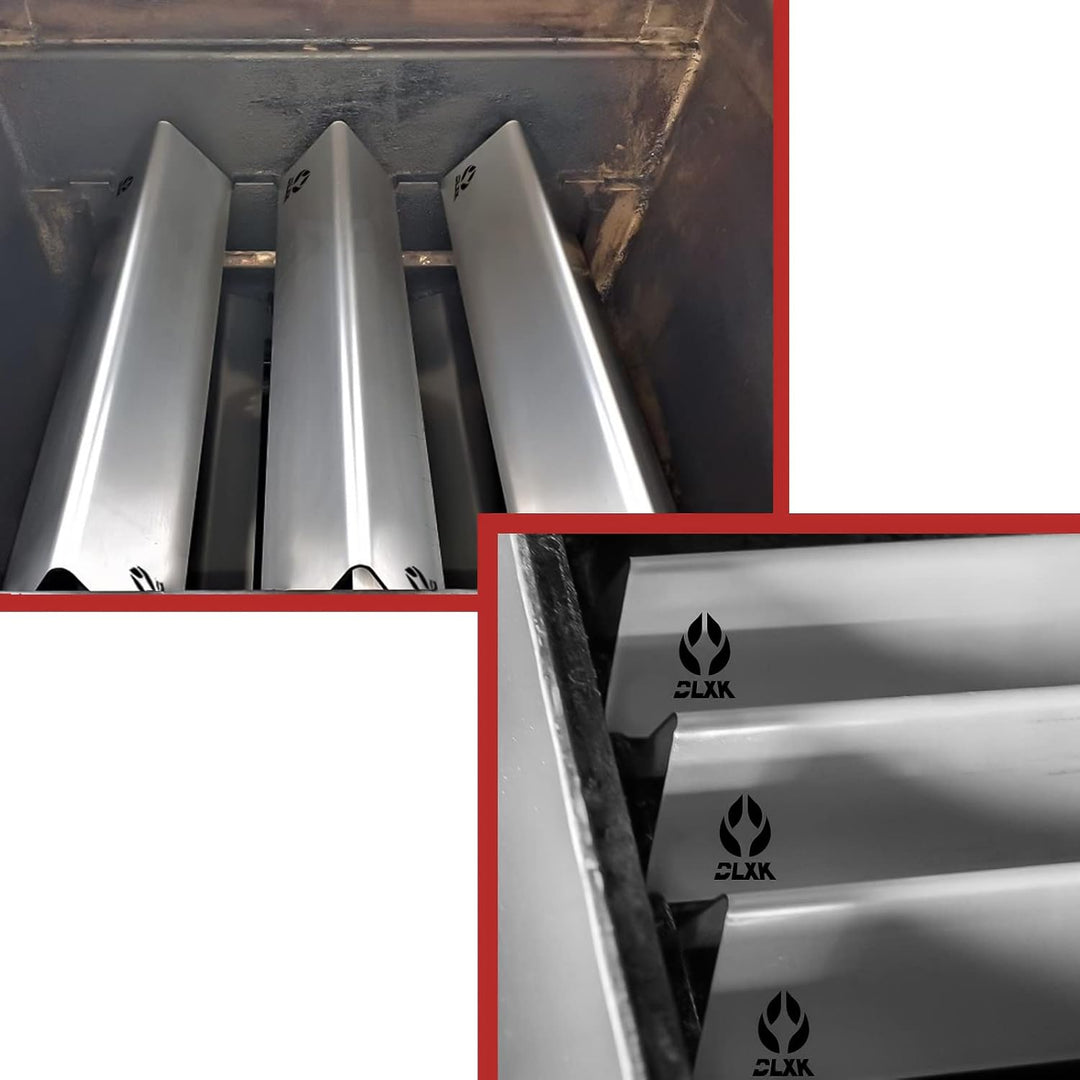 Delixike 7635 Edelstahl Brennerabdeckungen Flavorizer Bar für Weber Spirit E210 E220 S210 S220(mit v