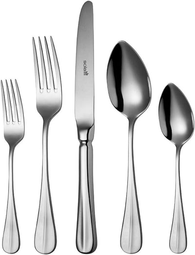 Sola Hollands Glad Besteck Set - 6 Personen Essbesteck - 24 Teilig, 18/10 Rostfreiem Stahl - Robuste