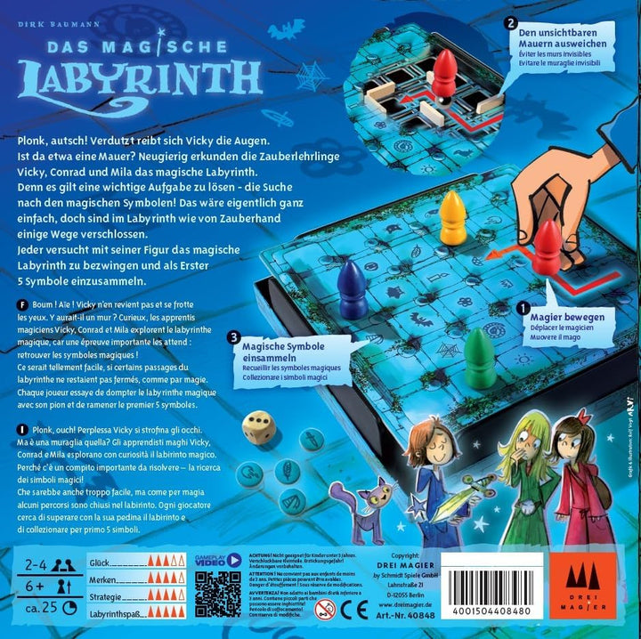 Schmidt Spiele 40848 Das Magische Labyrinth, Drei Magier, Kinderspiel des Jahres 2009 Single, Single