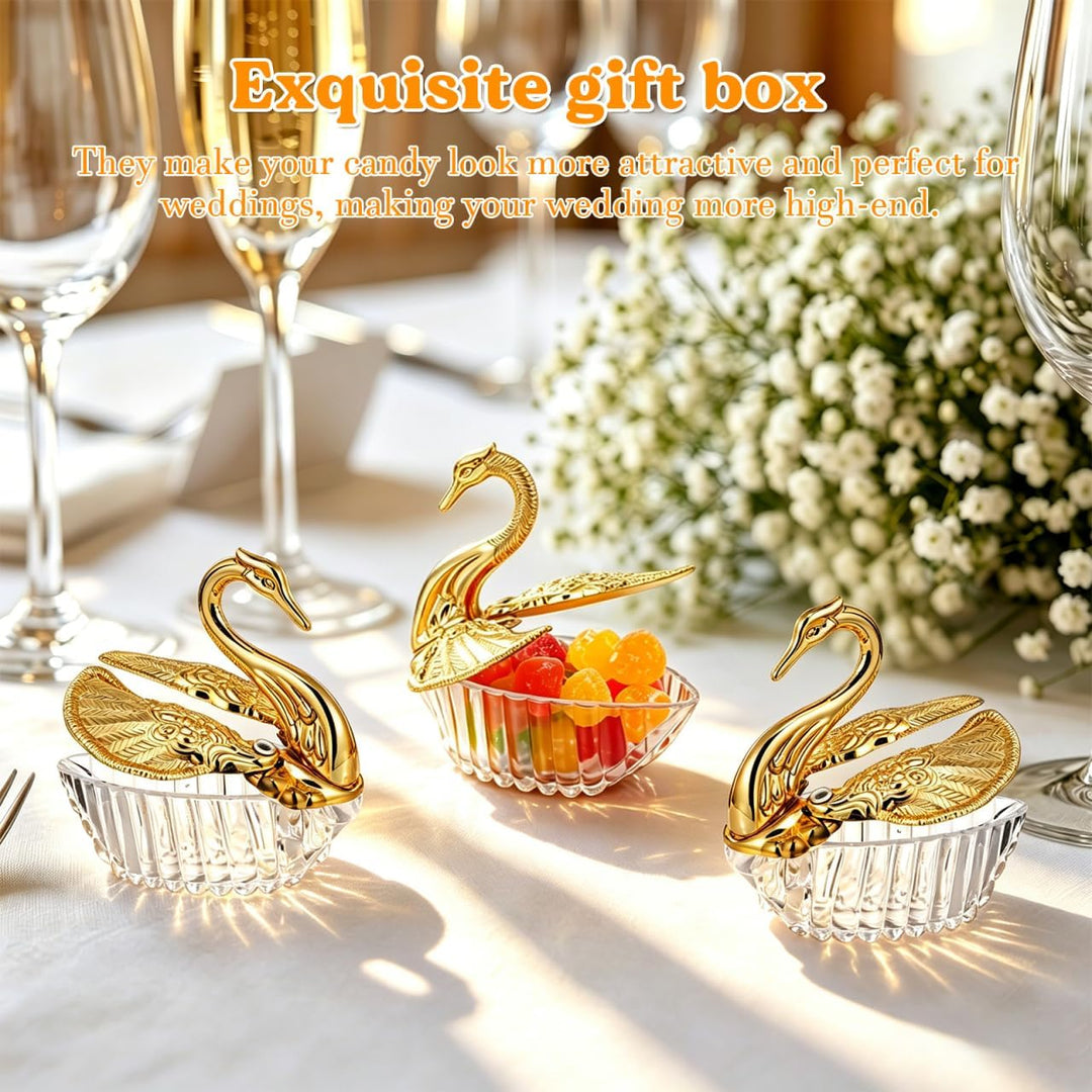 Angoily 24Pcs Candy Boxen für Hochzeiten Kleiner Schwan Form Geschenk Boxen Hochzeit Gastgeschenke B