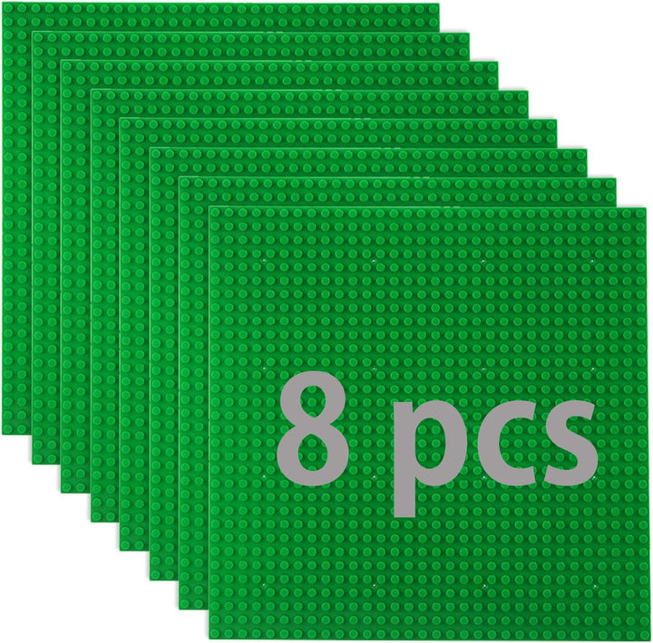 8 Platten-Set Bauplatte Kompatibel mit Meisten Marken,Classic Bausteine Grundplatte,Kompatibel mit B