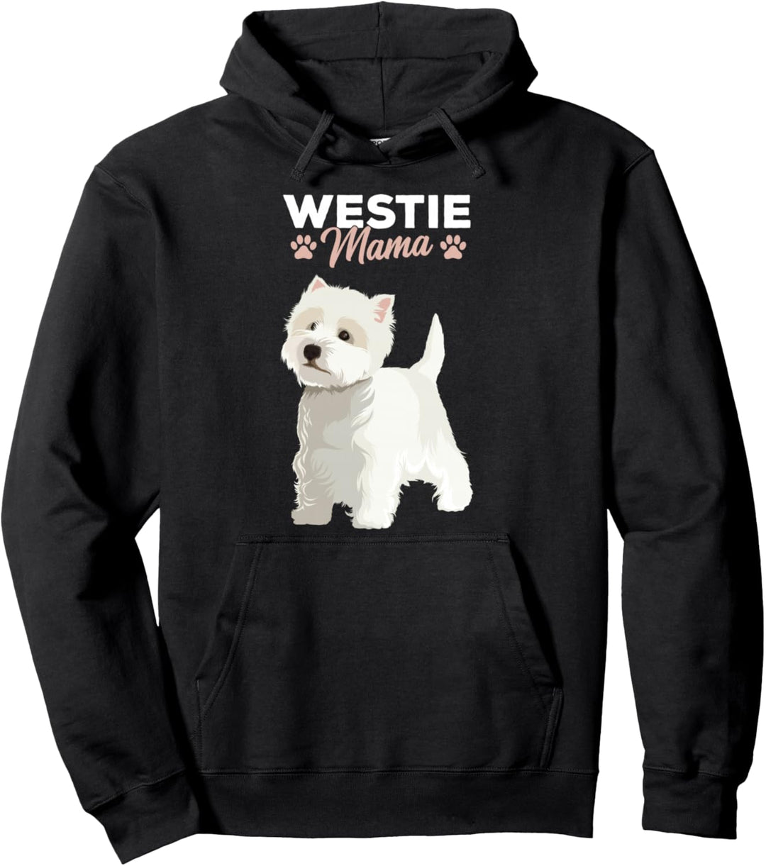 West Highland White Terrier Westie Mama Hund Frauchen Pullover Hoodie