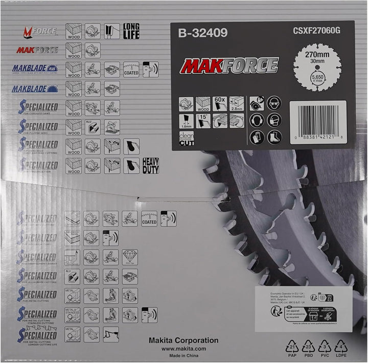 Makita MakForce Saegeblatt, 270 x 30 mm, 60Z, B-32409