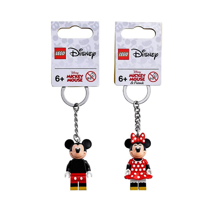 multiple Lego Disney Schlüsselanhänger Bundle Minnie Mouse 853999 und Mickey Mouse 853998 Minifigur