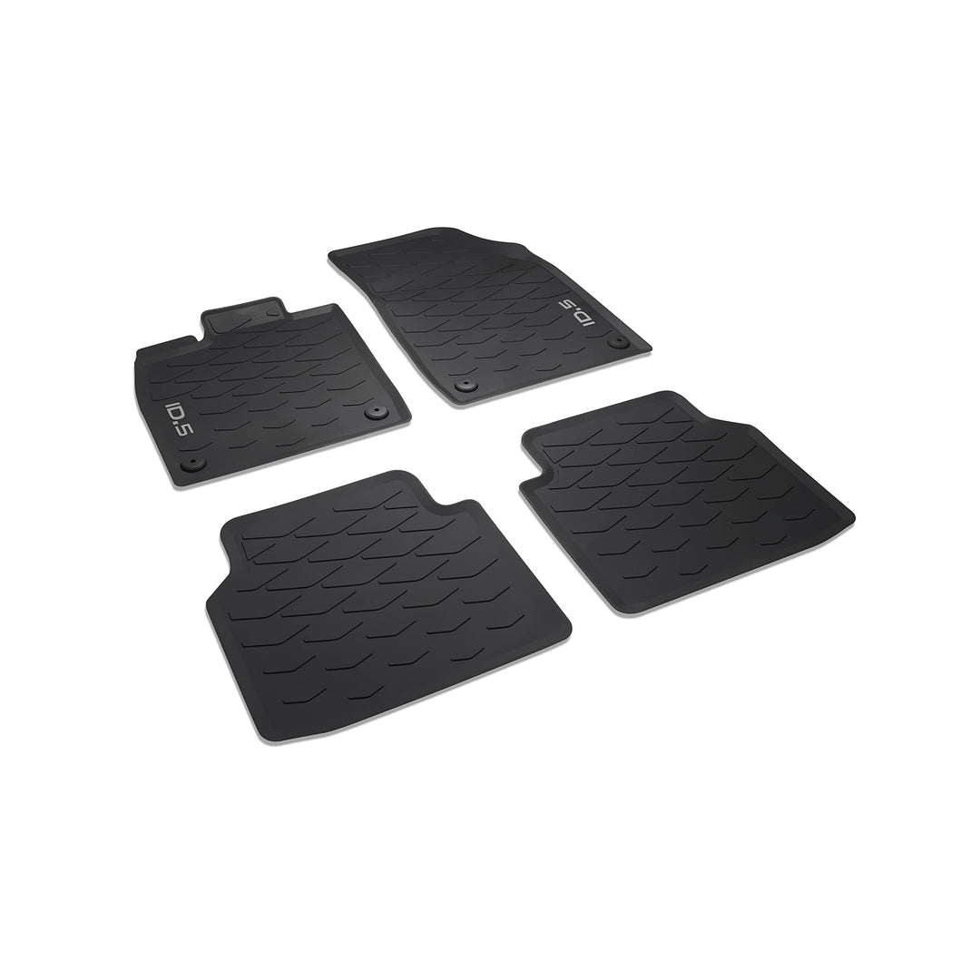 Volkswagen 11E06150082V Gummi Fussmatten Premium Allwettermatten 4X Gummimatten, mit ID.5 Schriftzug