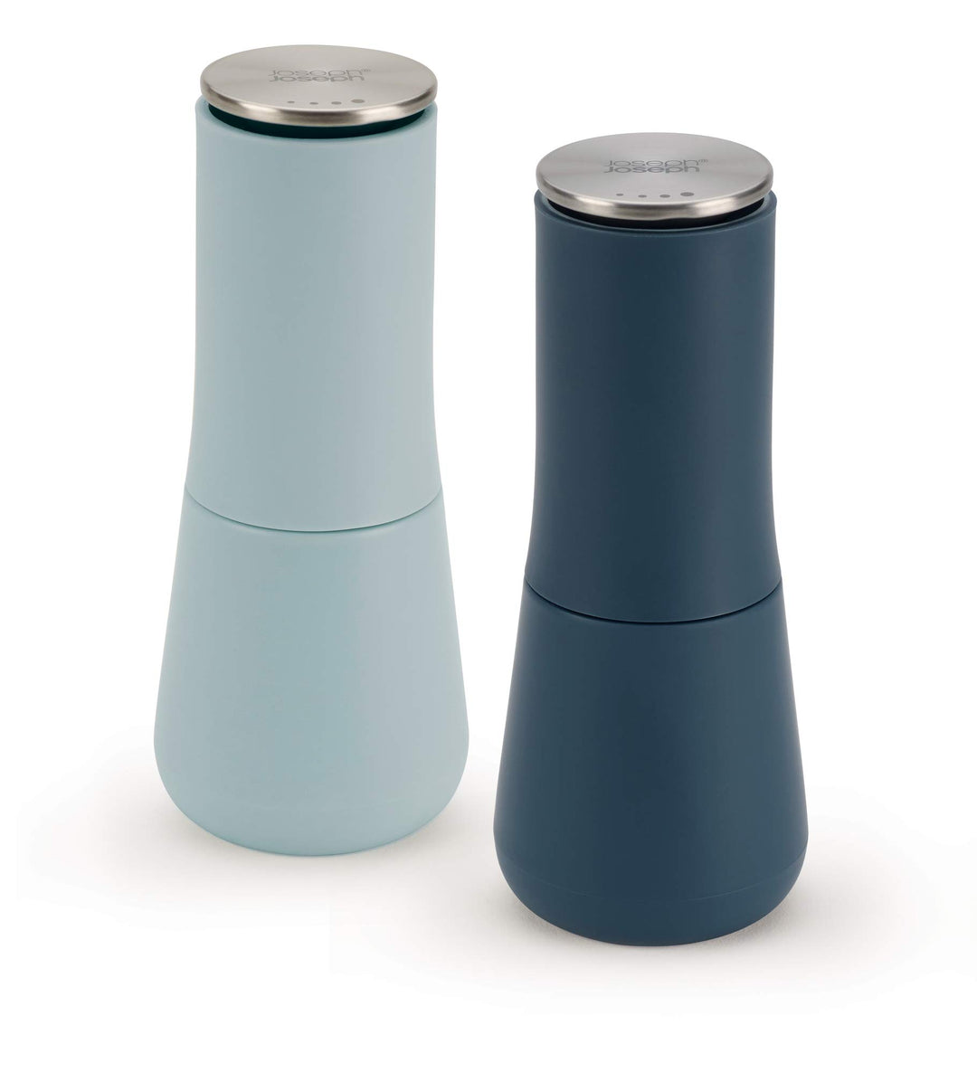 Joseph Joseph Milltop Krümelfrei schmutzfrei Salz- und Pfeffermühlen-Set Blau, Keramikmühle Blau Paa