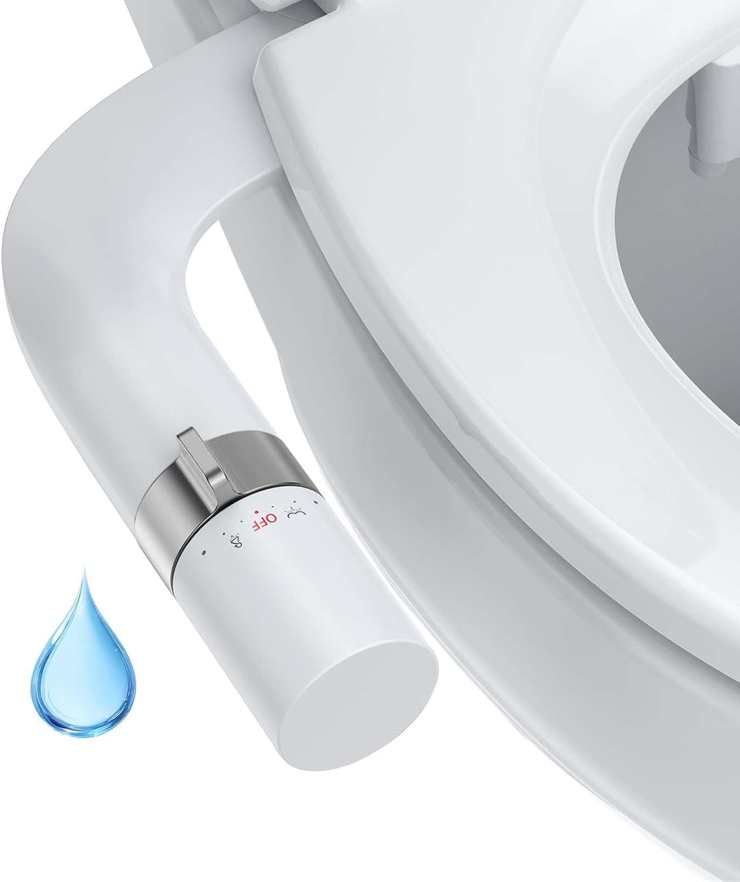 Bidet Aufsatz, Ultra-Slim Bidet Einsatz für Toilette mit Nicht Elektrischer Selbstreinigender Doppel
