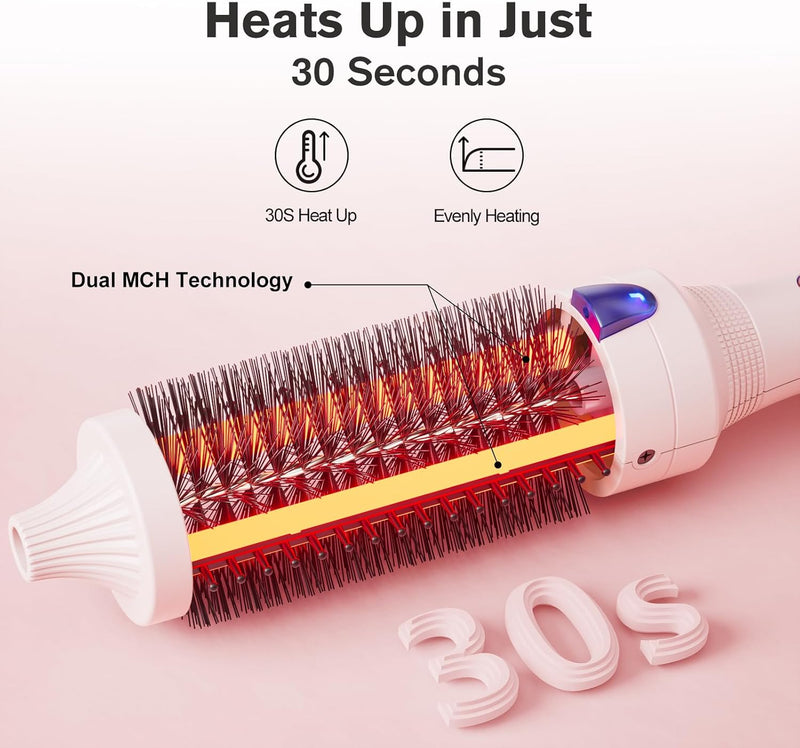 K&K Thermobürste Keratin Thermal Brush Protect Beheiztes Fass Heisse Haarbürste, Ionisch Glatt Schei