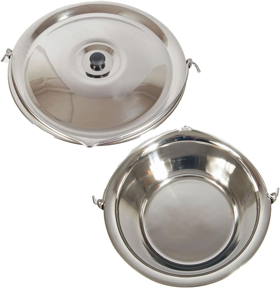 Set Gulaschkessel Gulaschtopf Edelstahl 14 Liter + Deckel + Gratis Schöpfkelle