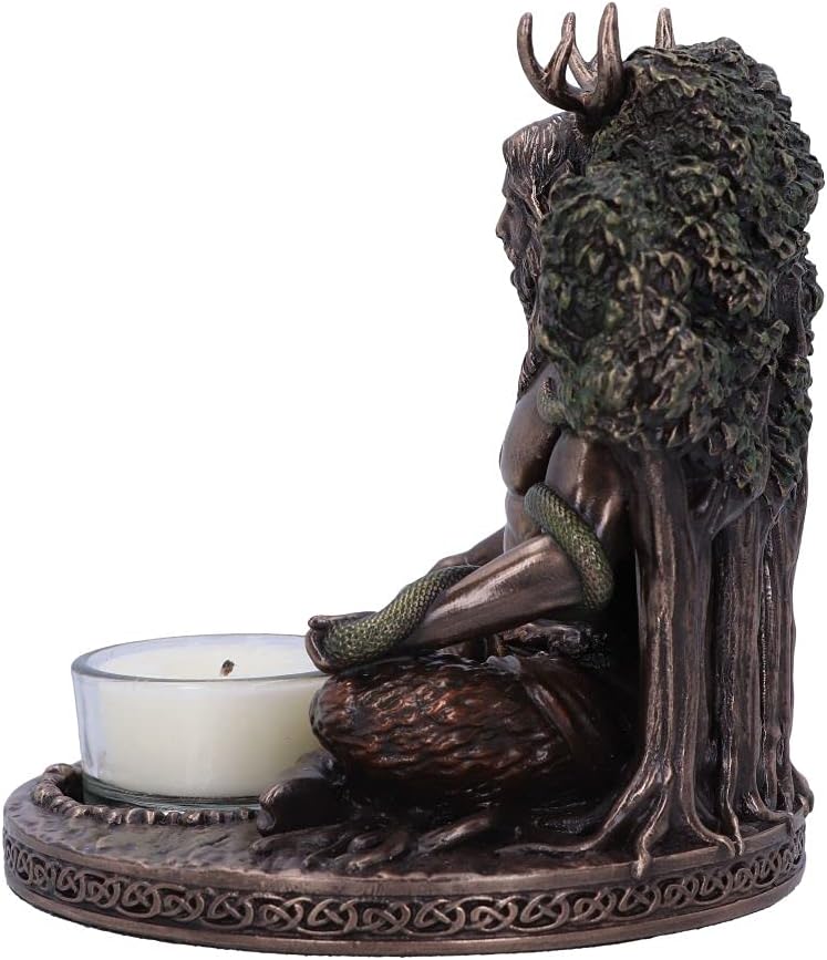 Nemesis Now Cernunnos Teelichthalter, 13,5 cm, bronzefarben