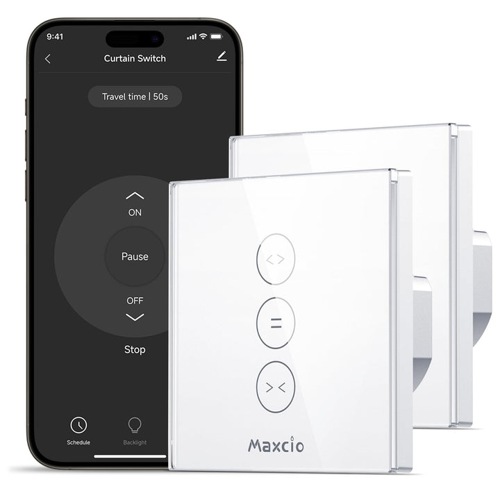 Wlan Rolladenschalter, Maxcio Smart Rollden Zeitschaltuhr für Vorhang/Markise/Jalousie, Kompatibel m