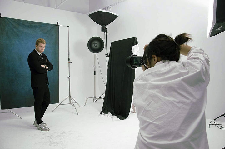 Kate Fotografie Hintergrund Dunkelblauer 3x3m/10x10ft Foto Studio Hintergrund Retro Mikrogradienten
