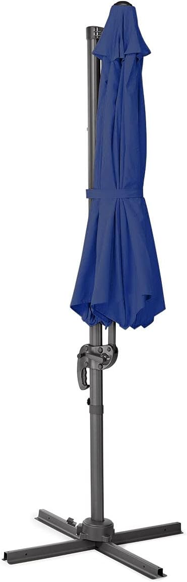 SVITA Sonnenschirm Ø 300 cm Aluminium-Ampelschirm mit Ständer und Kurbel, 360° Hebel-Konstruktion, k