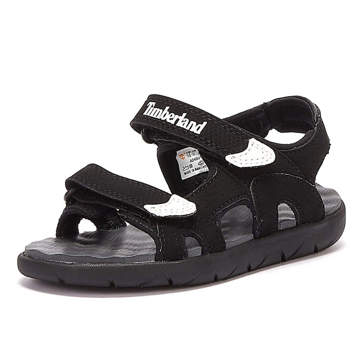Timberland Unisex Kinder Perkins Row 2-Strap (Youth) Sandalen 21 EU Schwarz, 21 EU Schwarz