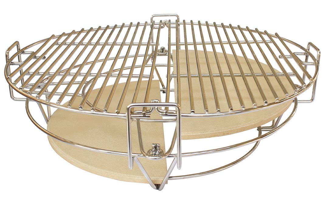 YNNI KAMADO TQDC23 58,4 cm Teilung und Conquer komplett 6-teilig mit Topflappen Kamado Grill Univers