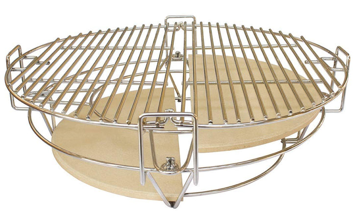 YNNI KAMADO TQDC23 58,4 cm Teilung und Conquer komplett 6-teilig mit Topflappen Kamado Grill Univers