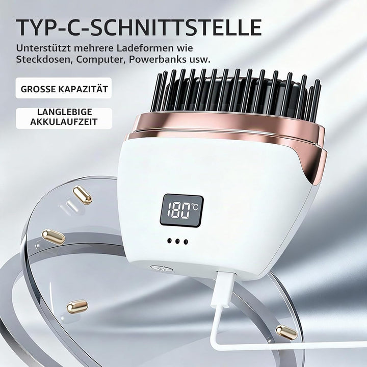 Mini Glätteisen Kabellos 2026 Neu, 2-in-1 Mini Haarglätter, USB-Wiederaufladbare Tragbare Hair Strai