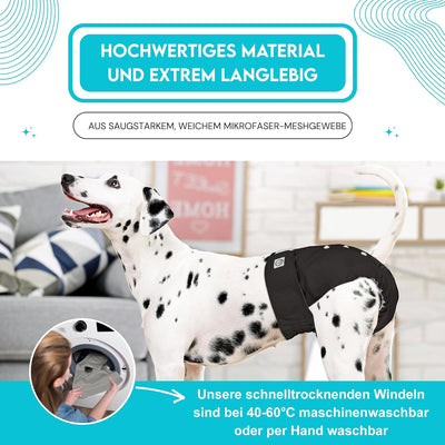 HUND IST KÖNIG® Hundewindeln für Hündinnen [3 STK] Saugstarke Läufigkeitshose für Hündinnen 3-Fach j