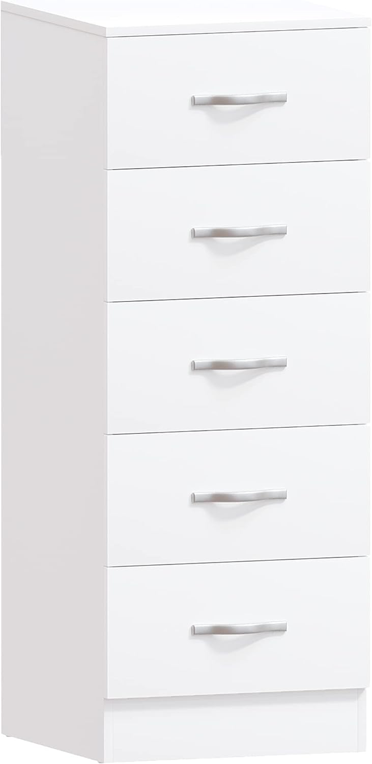 Vida Designs Brust Schmale Kommode, weiss, 36D x 34.5W x 90H centimetres, Weiss