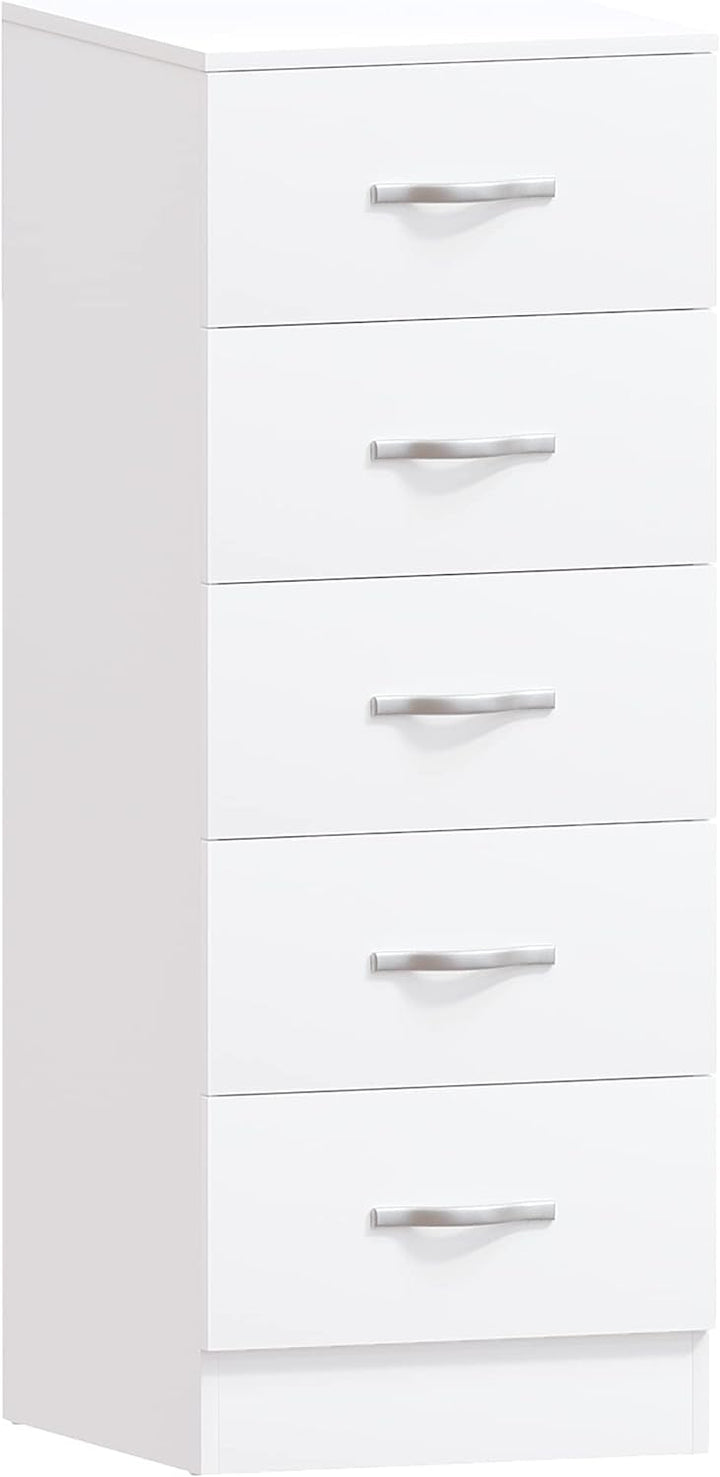 Vida Designs Brust Schmale Kommode, weiss, 36D x 34.5W x 90H centimetres, Weiss