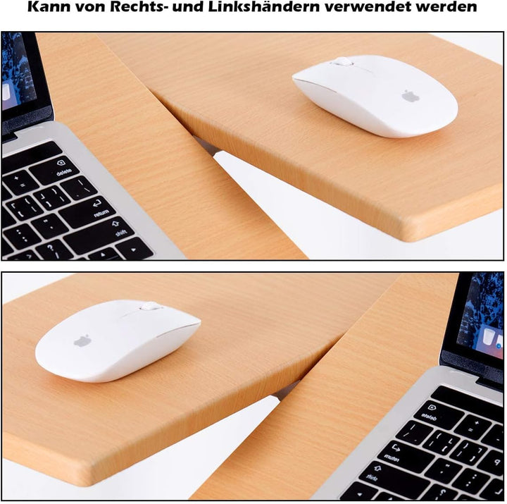 COSTWAY Laptoptisch höhenverstellbar und neigungsverstellbar, Pflegetisch mit Rollen, Notebooktisch