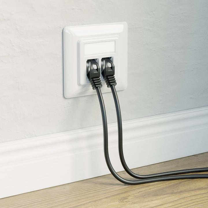 deleyCON 4x Keystone Dose Netzwerkdose Datendose Unterputz + 8x CAT 6a Keystone Jack Modul RJ45 Buch