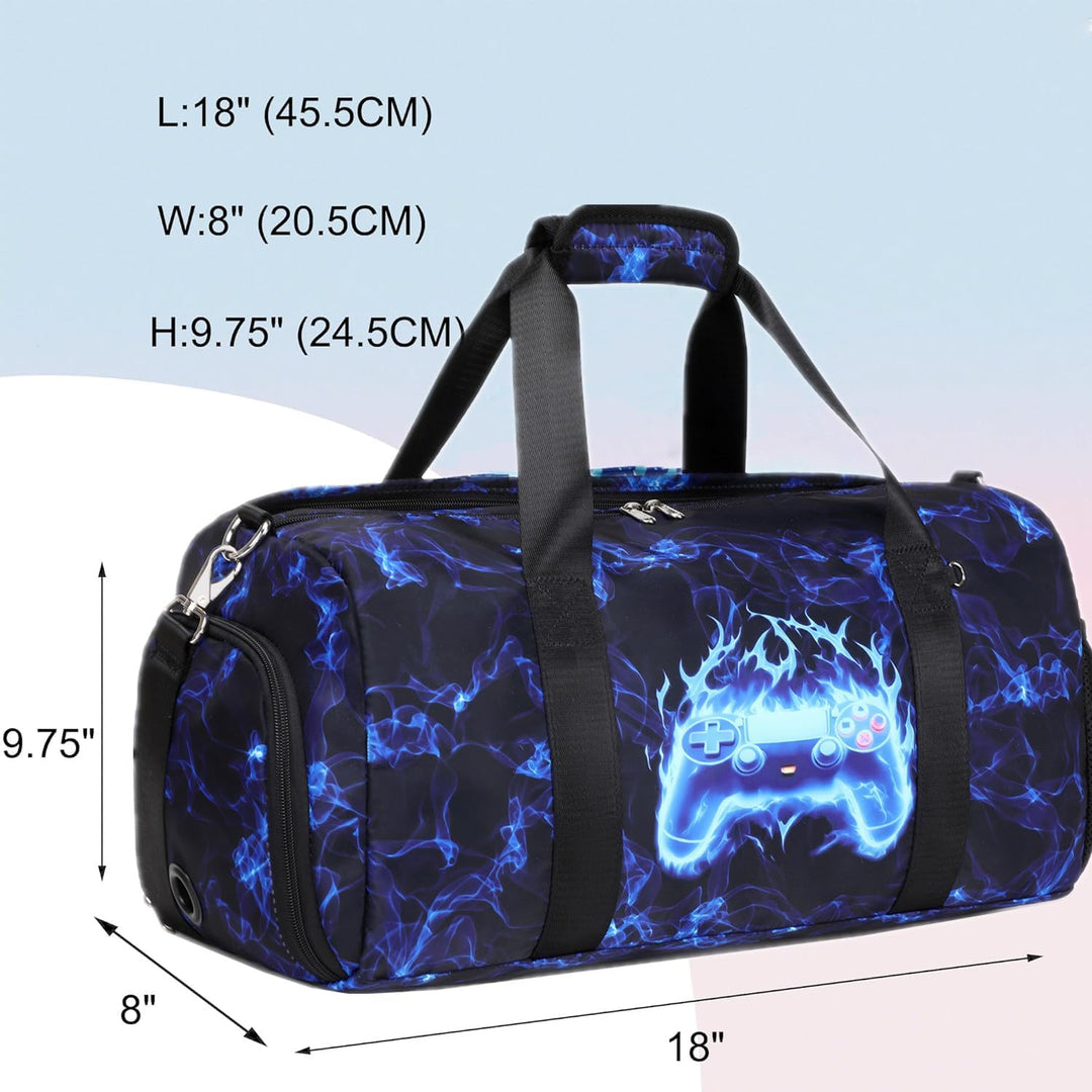 Sporttasche Kinder Jungen Reisetasche Trainingstasche Turntasche Klein Schwimmtasche Kinder mit Schu